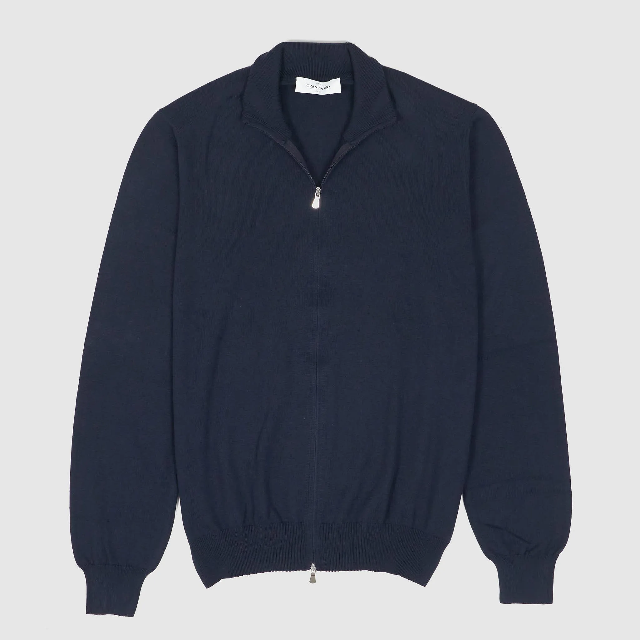 Gran Sasso Cotton Full Zip Basic Cardigan