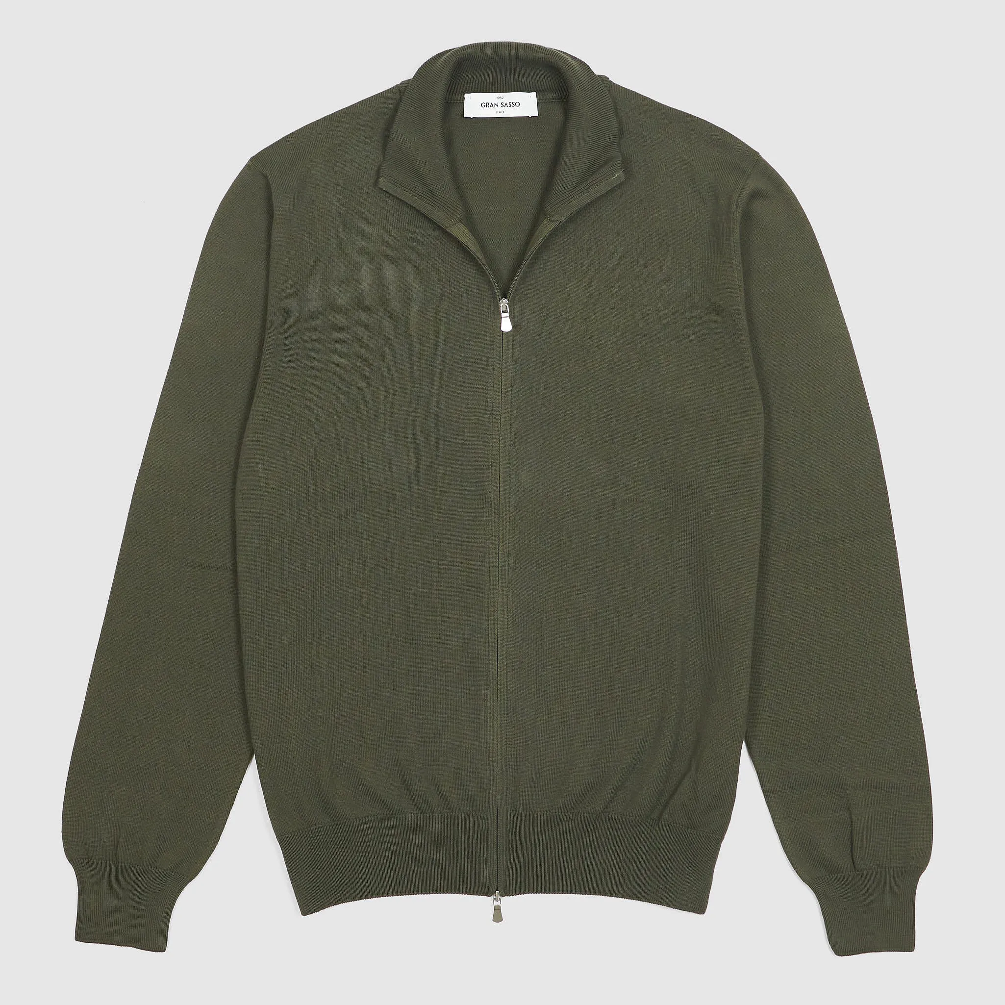 Gran Sasso Cotton Full Zip Basic Cardigan