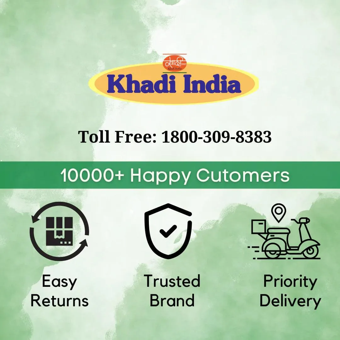 Green Colour Plain Pure Khadi Fabric