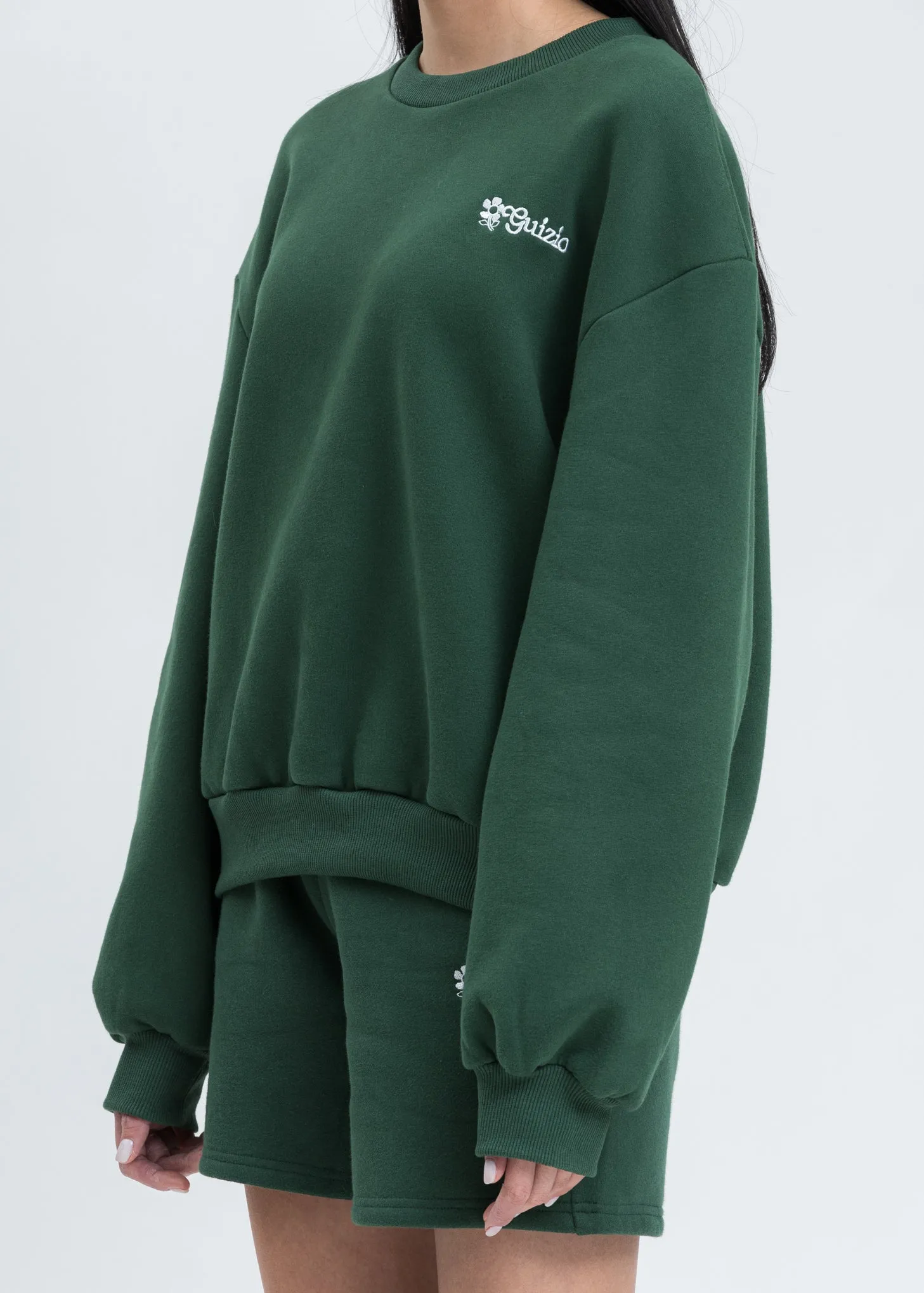 Green Floral Logo Sweatshirt