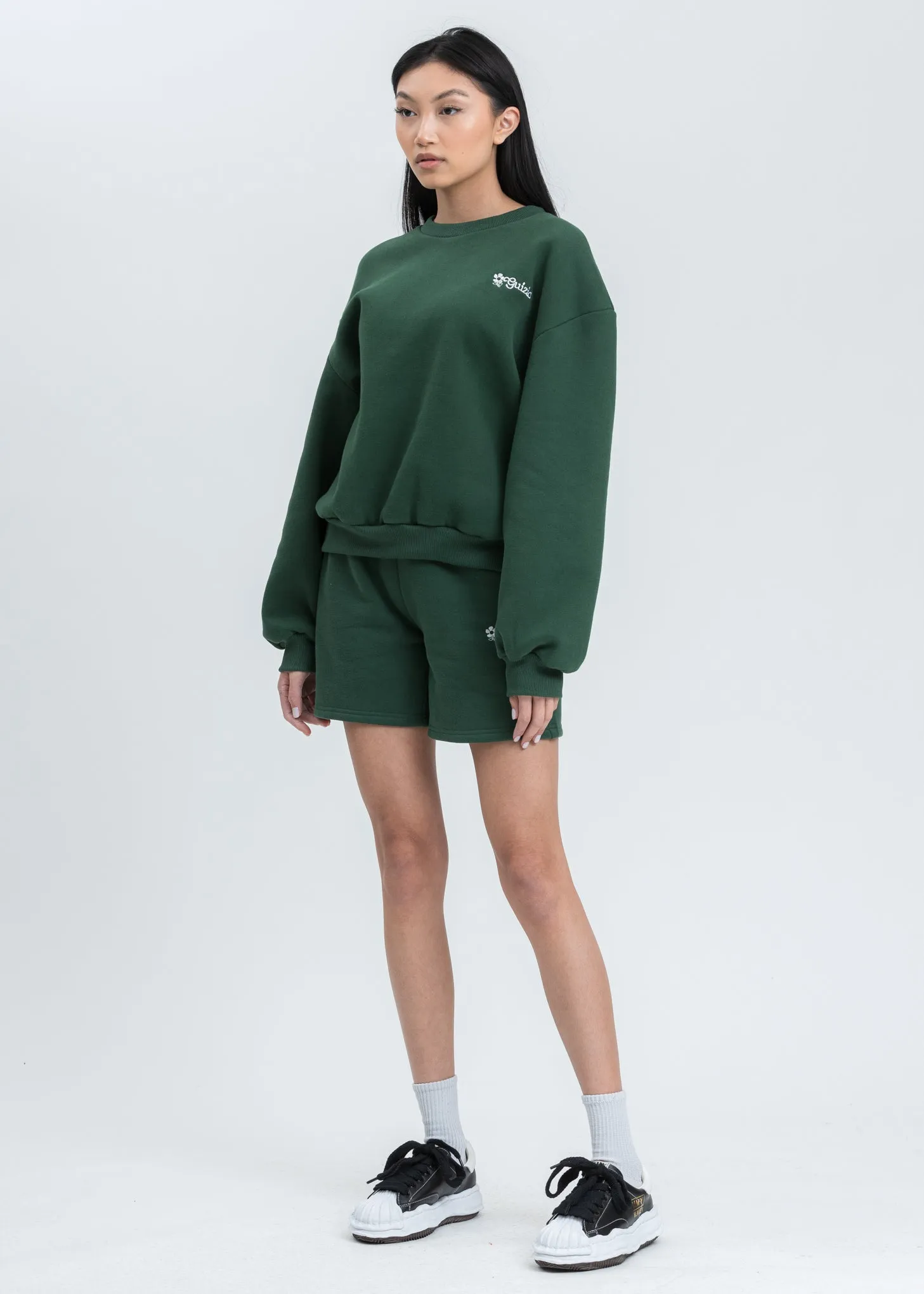 Green Floral Logo Sweatshirt