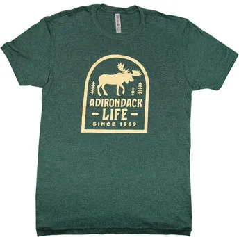 Green Heather Moose T-shirt