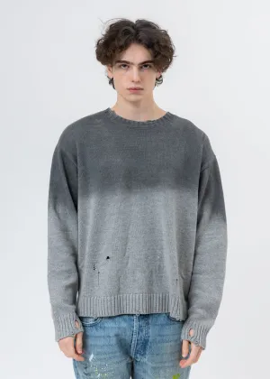 Grey Dyed Rib Cage Sweater