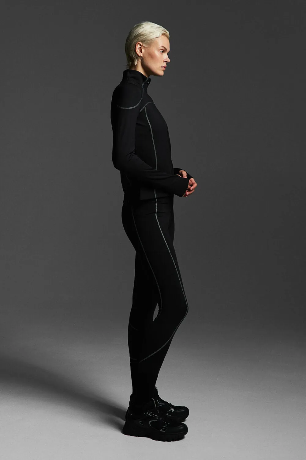 H&M DryMove Warm Running Leggings, black