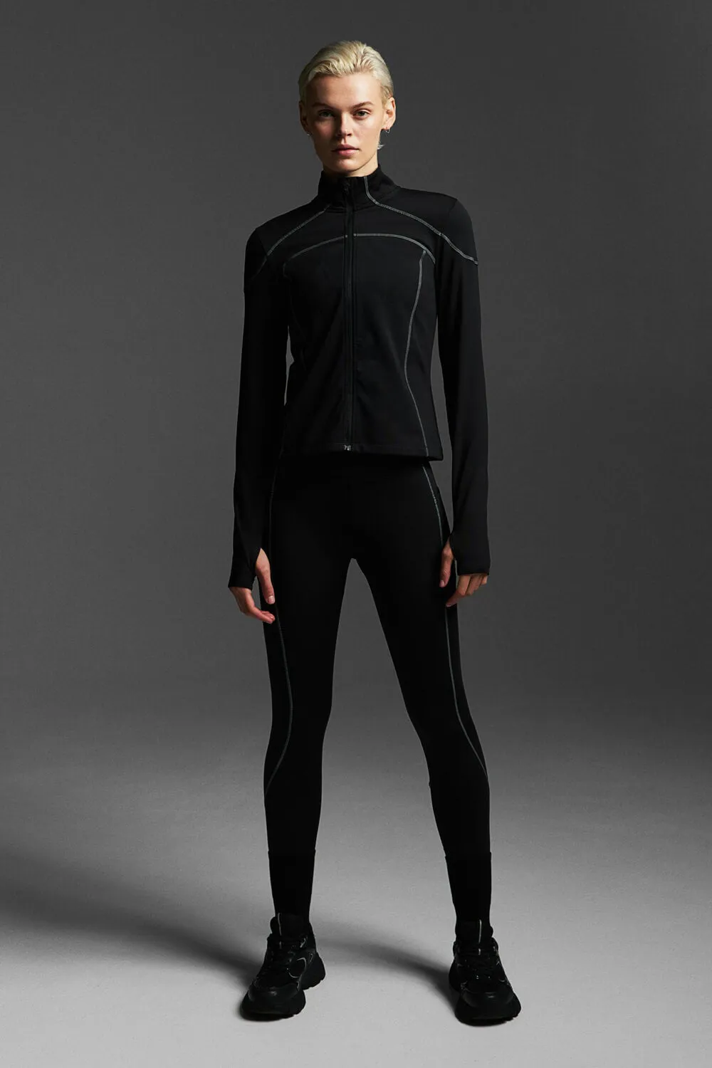 H&M DryMove Warm Running Leggings, black