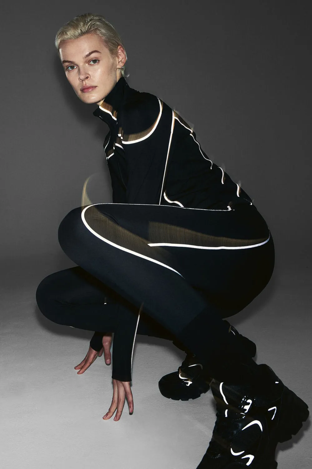 H&M DryMove Warm Running Leggings, black