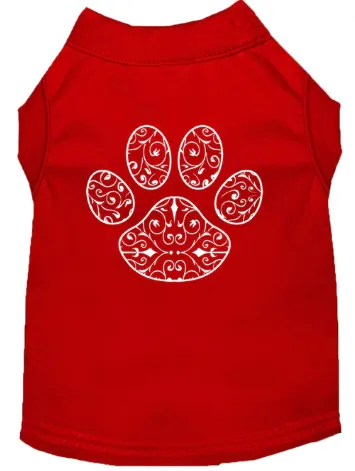 Henna Paw Print Shirts for Dogs and Cats
