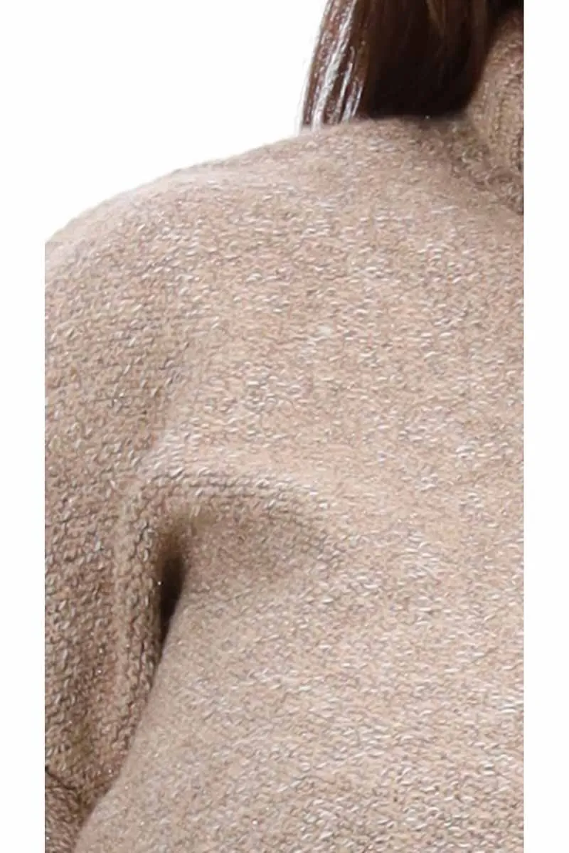 High Neck Knit Beige