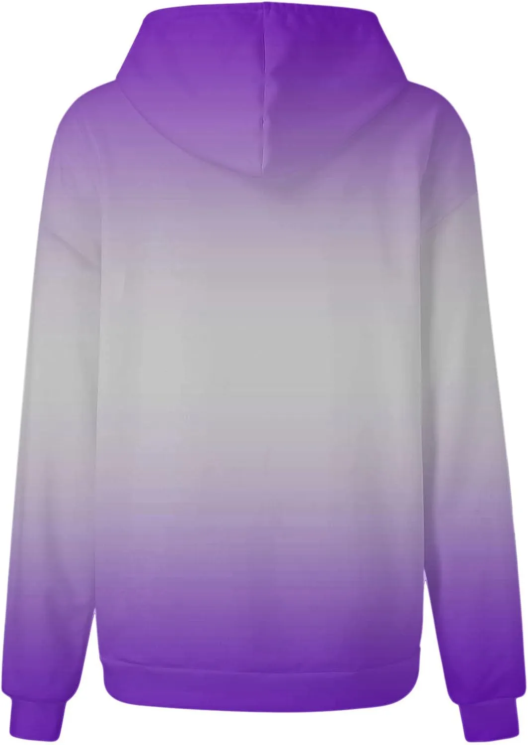 Hoodies for Women 2024 Y2K Gradient Oversized Sweatshirt Trendy Casual Drawstring Hooded Pullover with Pockets