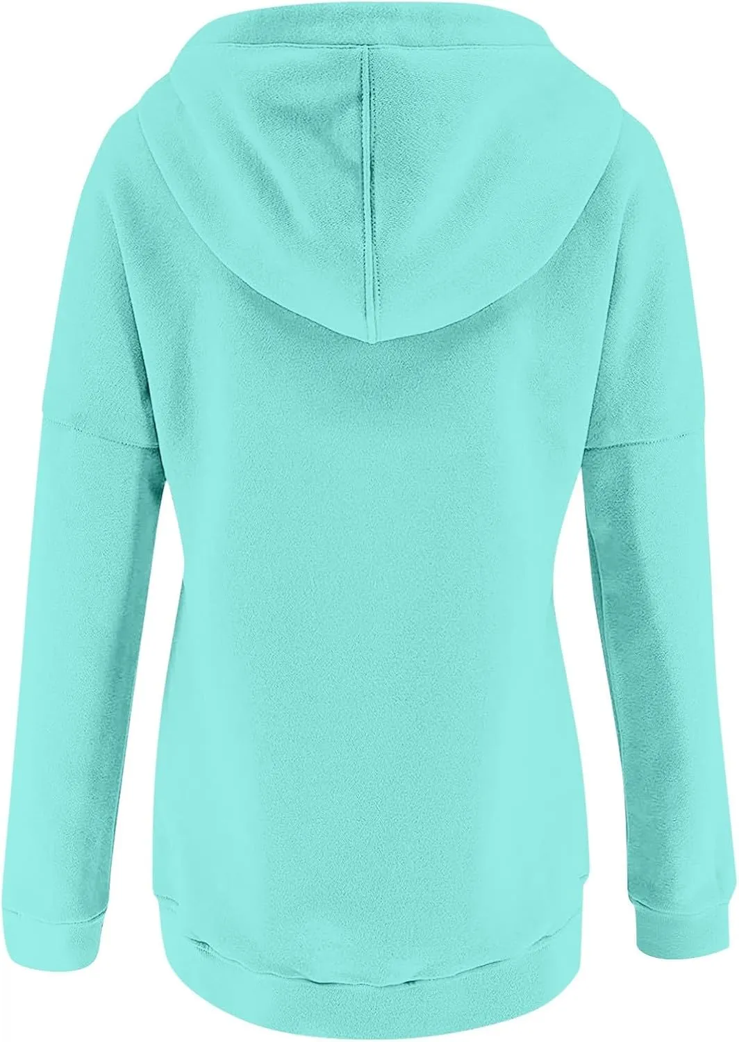 Hoodies for Women Trendy 2024 Hooded Button Collar Drawstring Pullover Sweatshirts Casual Long Sleeve Clothes