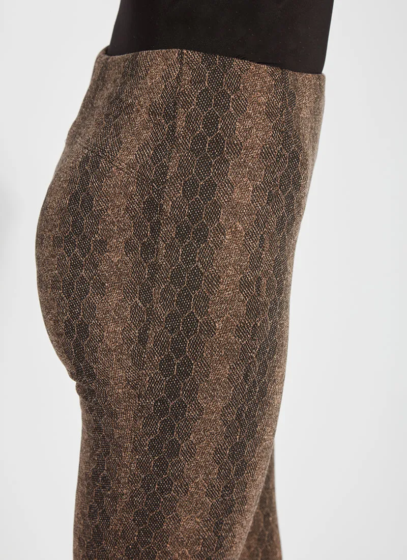 Jacquard Laura Legging - Warm Honeycomb