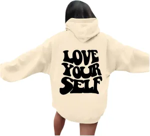 Jesus Loves You Christian Hoodies Women's Letter Graphic Casual Long Sleeve Drawstring Y2k Hoodie Fall Winter Sweatshirt