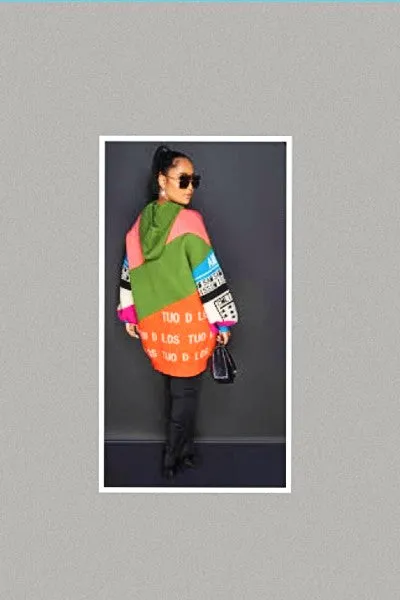 Keeping Me Warm Oversized  Color Block Hoodie Dress/Top