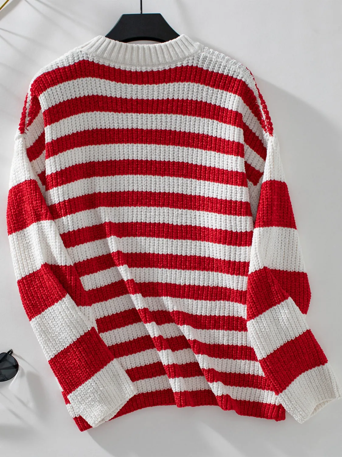kesley Striped Round Neck Long Sleeve Sweater