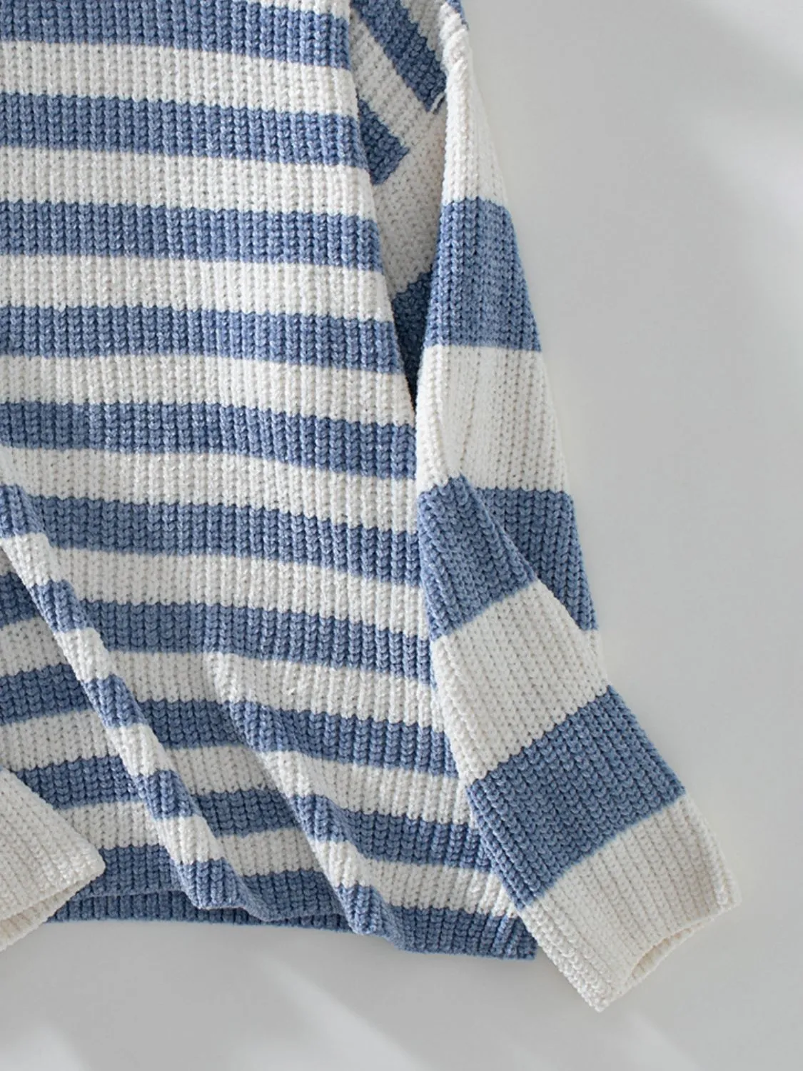 kesley Striped Round Neck Long Sleeve Sweater
