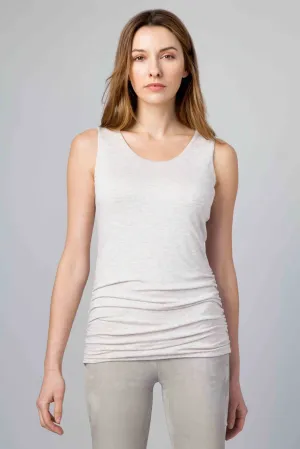 KINROSS CASHMERE - RUCHED COTTON TANK IN DUSK