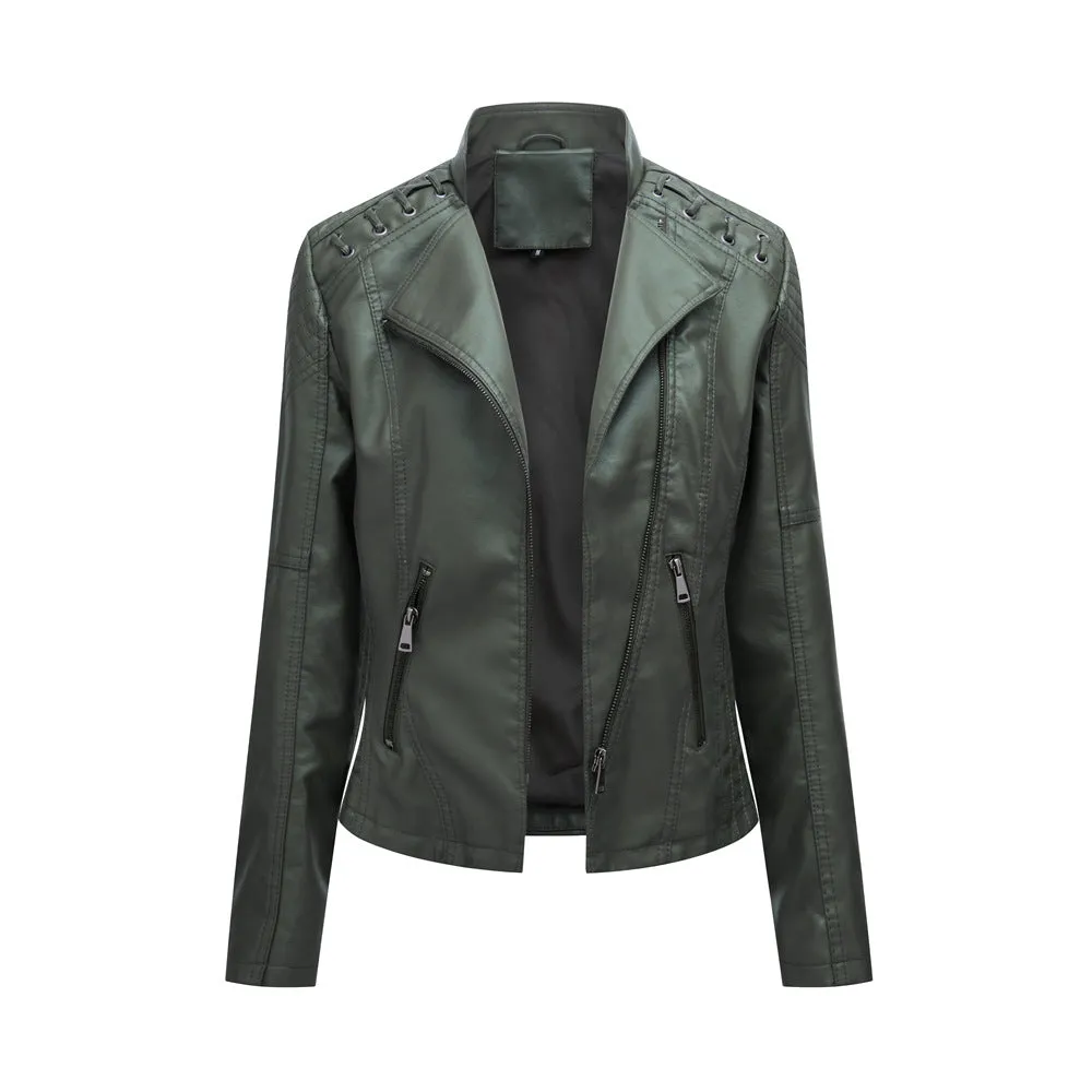 Laramie Piñeda - PU Leather Jacket by The Nevermore