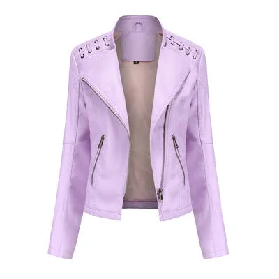 Laramie Piñeda - PU Leather Jacket by The Nevermore