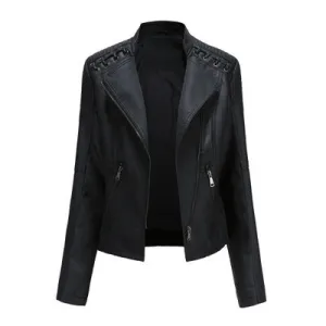 Laramie Piñeda - PU Leather Jacket by The Nevermore