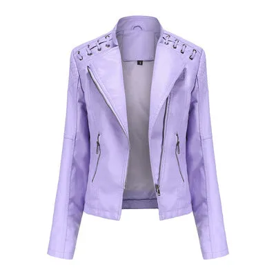 Laramie Piñeda - PU Leather Jacket by The Nevermore