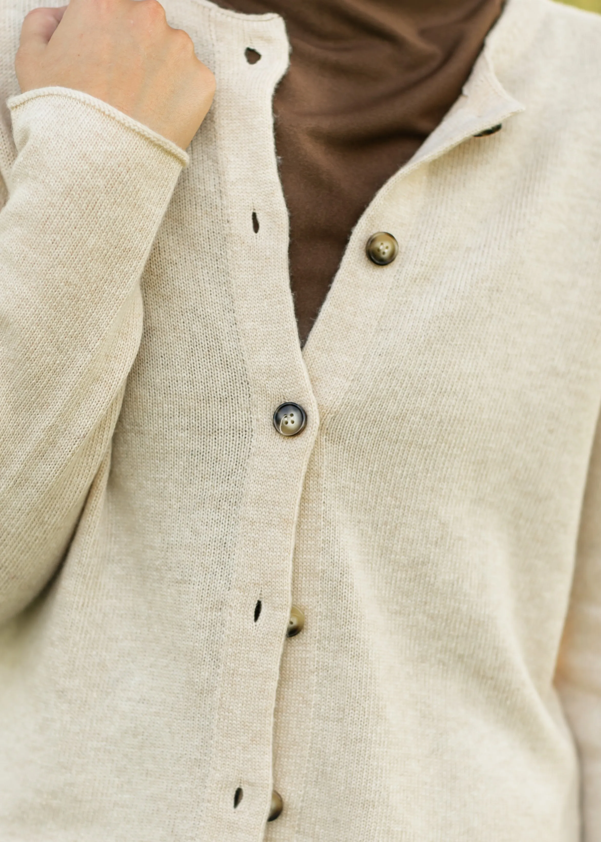 Lightweight Cropped Button-up Cardigan - FINAL SALE