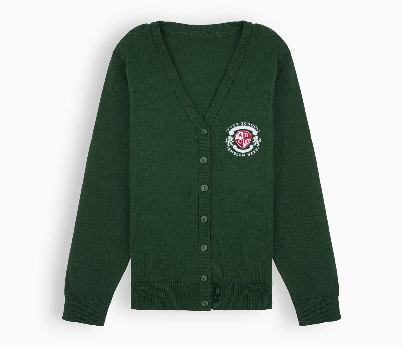 Lightweight Straight Edge Cardigan - Bottle Green