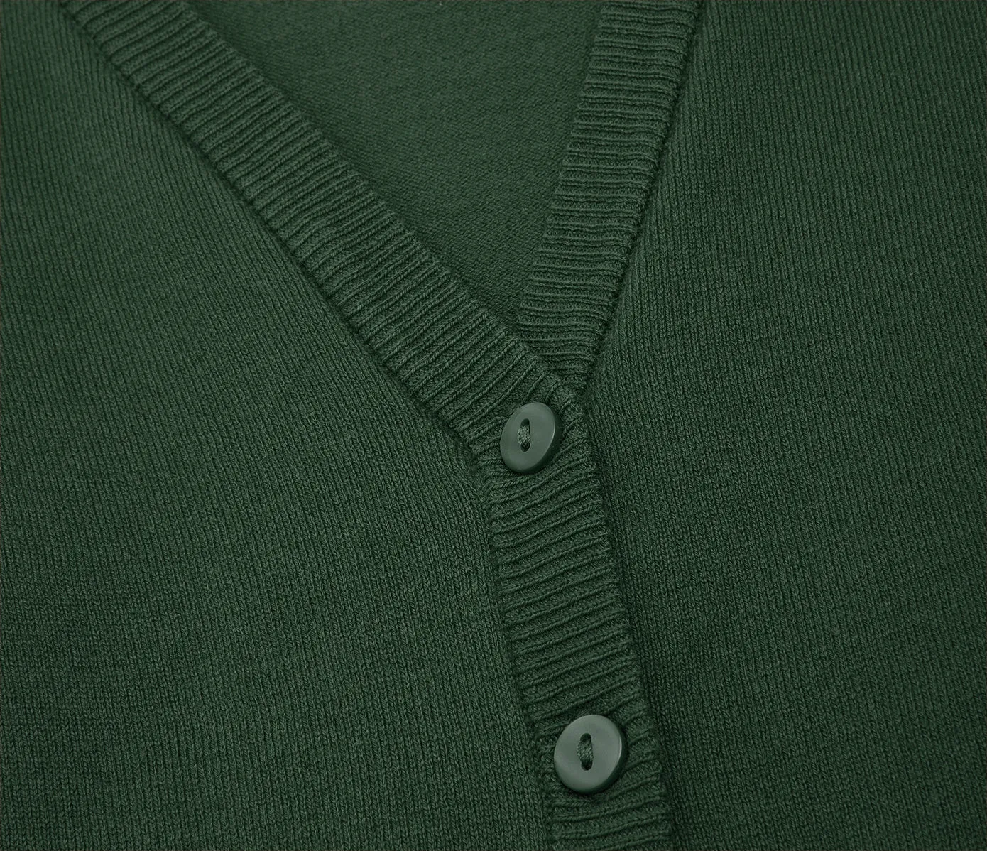 Lightweight Straight Edge Cardigan - Bottle Green