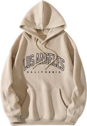 Los Angeles Hoodie California Sweatshirt Aesthetic Clothes Girls Long Sleeve Pullover Oversized Hoodie for Women