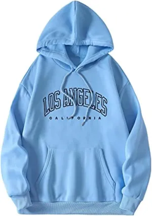 Los Angeles Hoodie California Sweatshirt Aesthetic Clothes Girls Long Sleeve Pullover Oversized Hoodie for Women