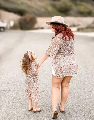 Megan Floral Print Kimono Cardigan