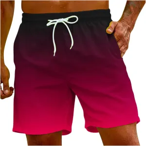 Men Clothing Sets Outfits Casual Lightweight Drawstring Shorts Large Size Men's Casual Shorts Man Swim Shorts Mens
