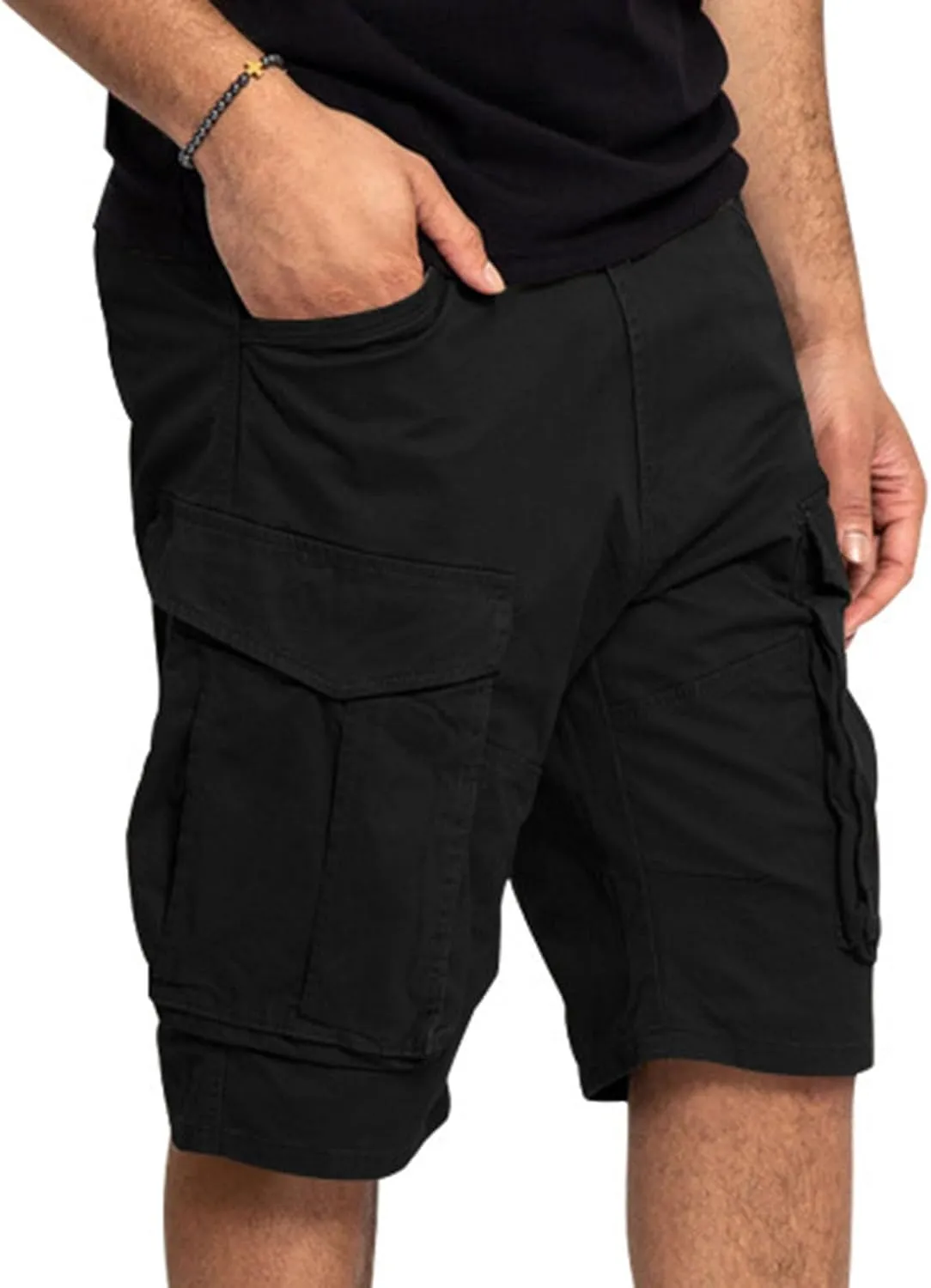 Mens Cargo Shorts 2025 Casual Twill Hiking Summer Pants Loose Solid Outdoor Fishing Baggy Shorts with 4 Pockets