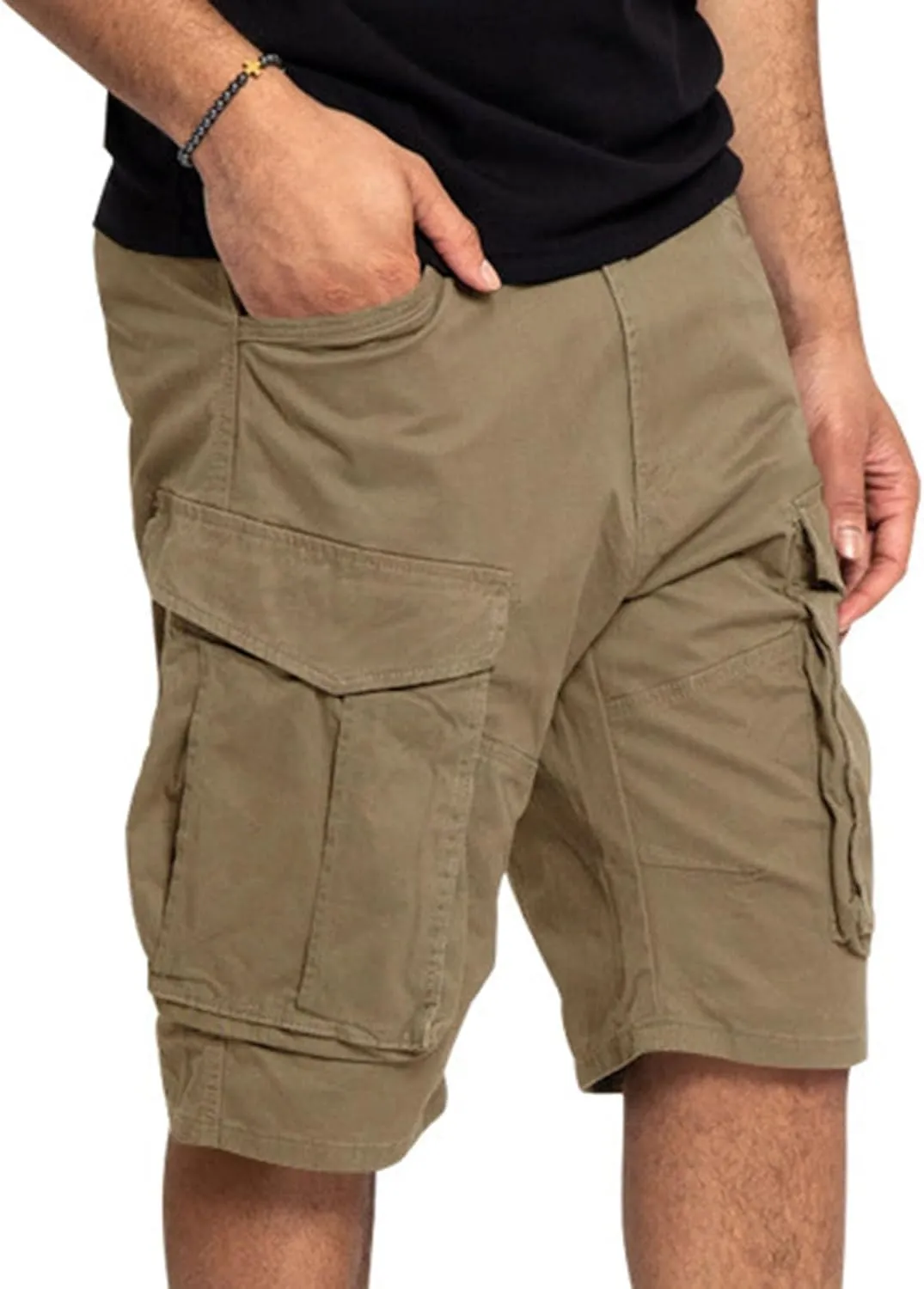 Mens Cargo Shorts 2025 Casual Twill Hiking Summer Pants Loose Solid Outdoor Fishing Baggy Shorts with 4 Pockets