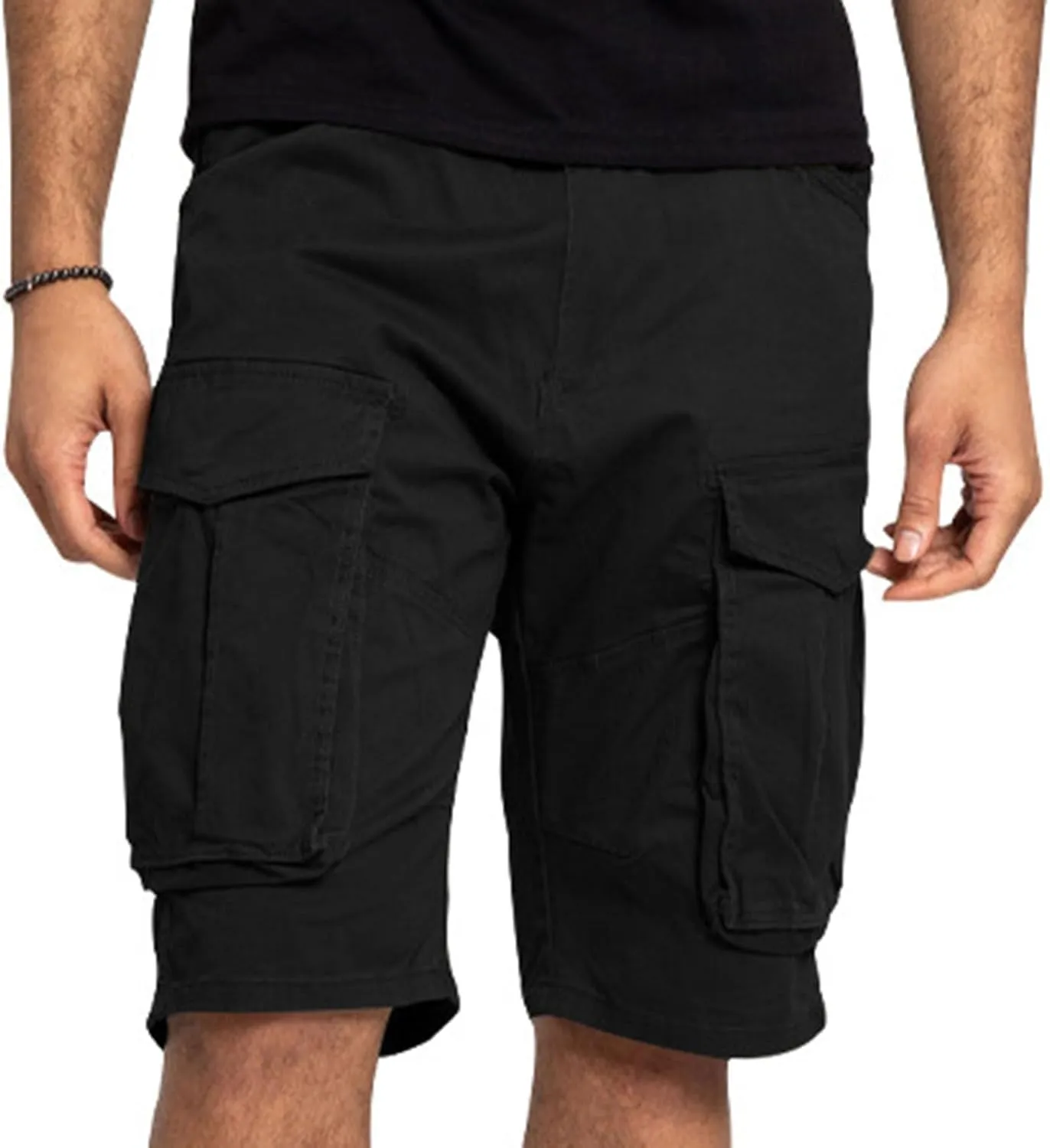 Mens Cargo Shorts 2025 Casual Twill Hiking Summer Pants Loose Solid Outdoor Fishing Baggy Shorts with 4 Pockets