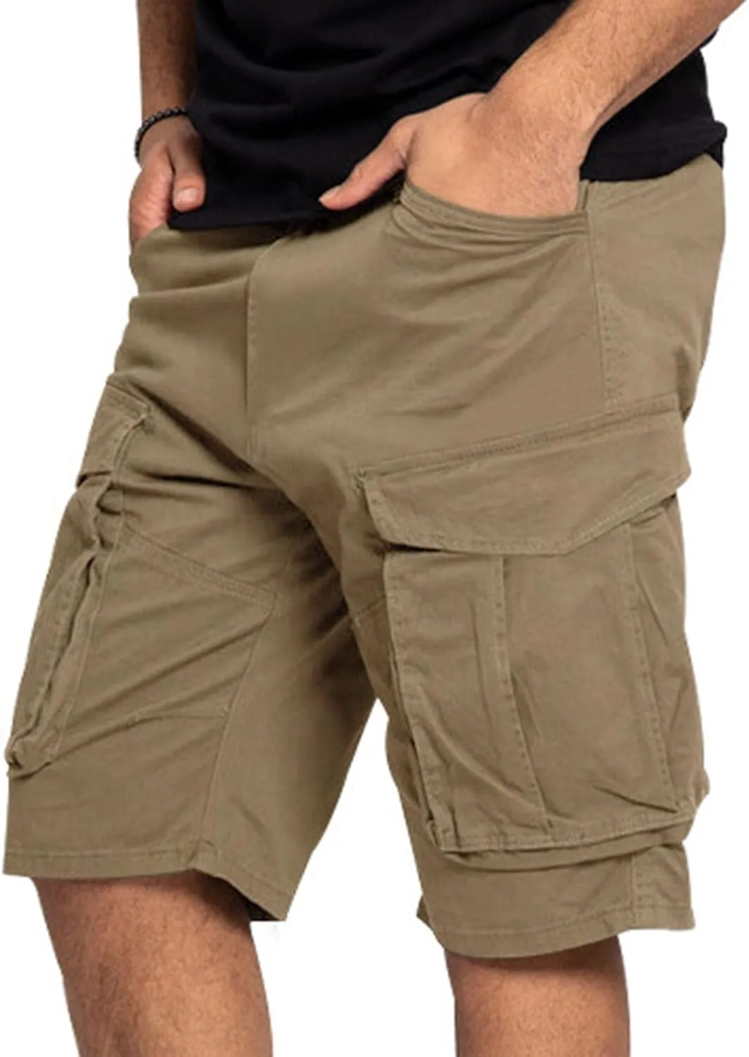 Mens Cargo Shorts 2025 Casual Twill Hiking Summer Pants Loose Solid Outdoor Fishing Baggy Shorts with 4 Pockets