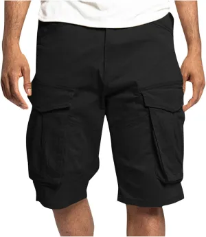 Mens Cargo Shorts 2025 Casual Twill Hiking Summer Pants Loose Solid Outdoor Fishing Baggy Shorts with 4 Pockets