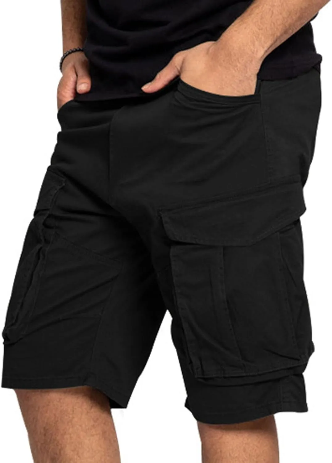 Mens Cargo Shorts 2025 Casual Twill Hiking Summer Pants Loose Solid Outdoor Fishing Baggy Shorts with 4 Pockets