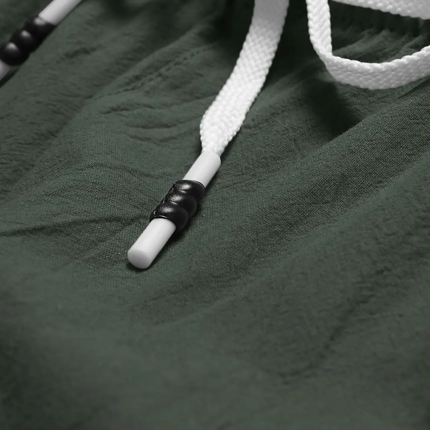 Men's Linen Shorts 2024 Summer Beach Shorts Sweat Shorts Casual Drawstring Lounge Athletic Shorts Comfy Elastic Running Short
