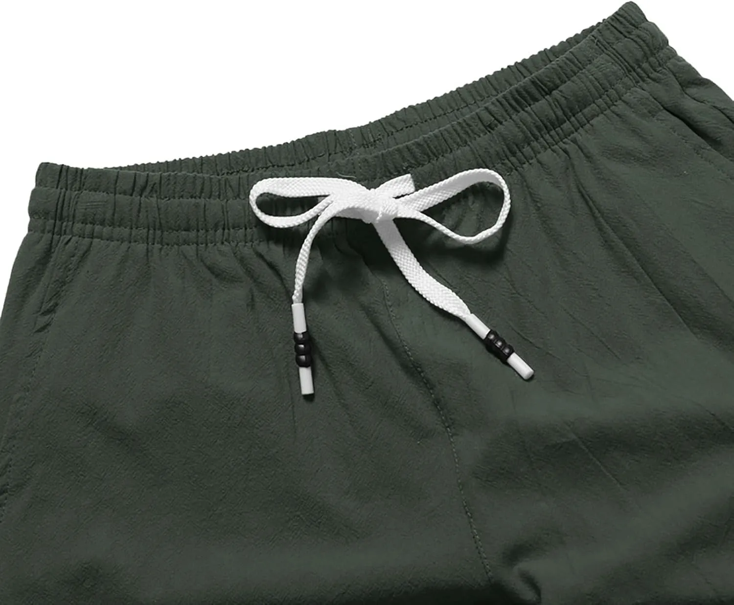 Men's Linen Shorts 2024 Summer Beach Shorts Sweat Shorts Casual Drawstring Lounge Athletic Shorts Comfy Elastic Running Short