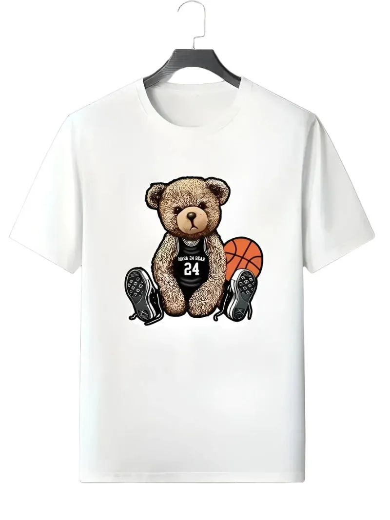 Men's Round Neck Short Sleeve T-shirt - Casual Fashion Graphic Tee Summer
