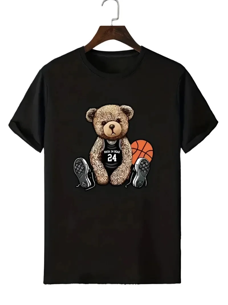 Men's Round Neck Short Sleeve T-shirt - Casual Fashion Graphic Tee Summer