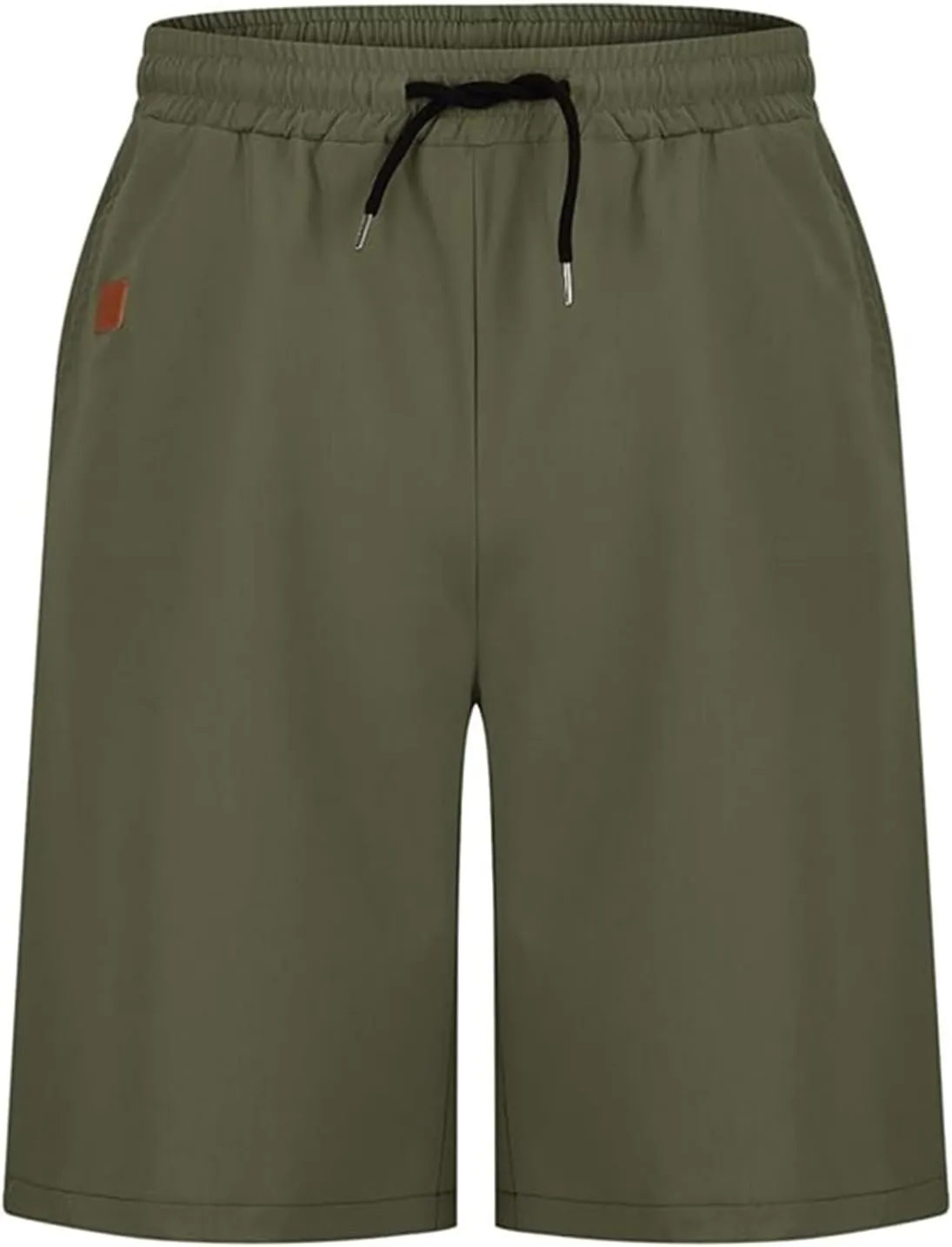 Mens Shorts 7 Inch, Mens Casual Shorts - Cotton Drawstring Summer Beach Stretch Twill Chino Golf Shorts with Pockets