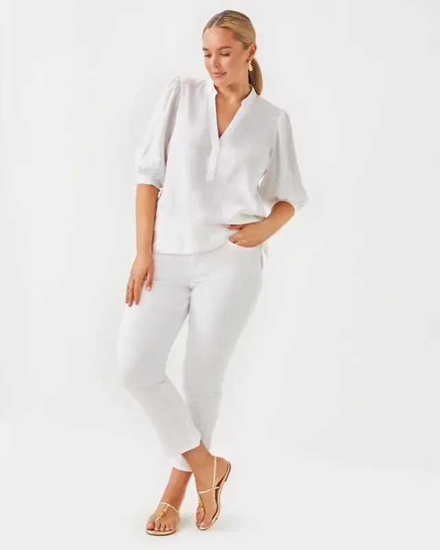 Mialeigh Linen Top - Resort White