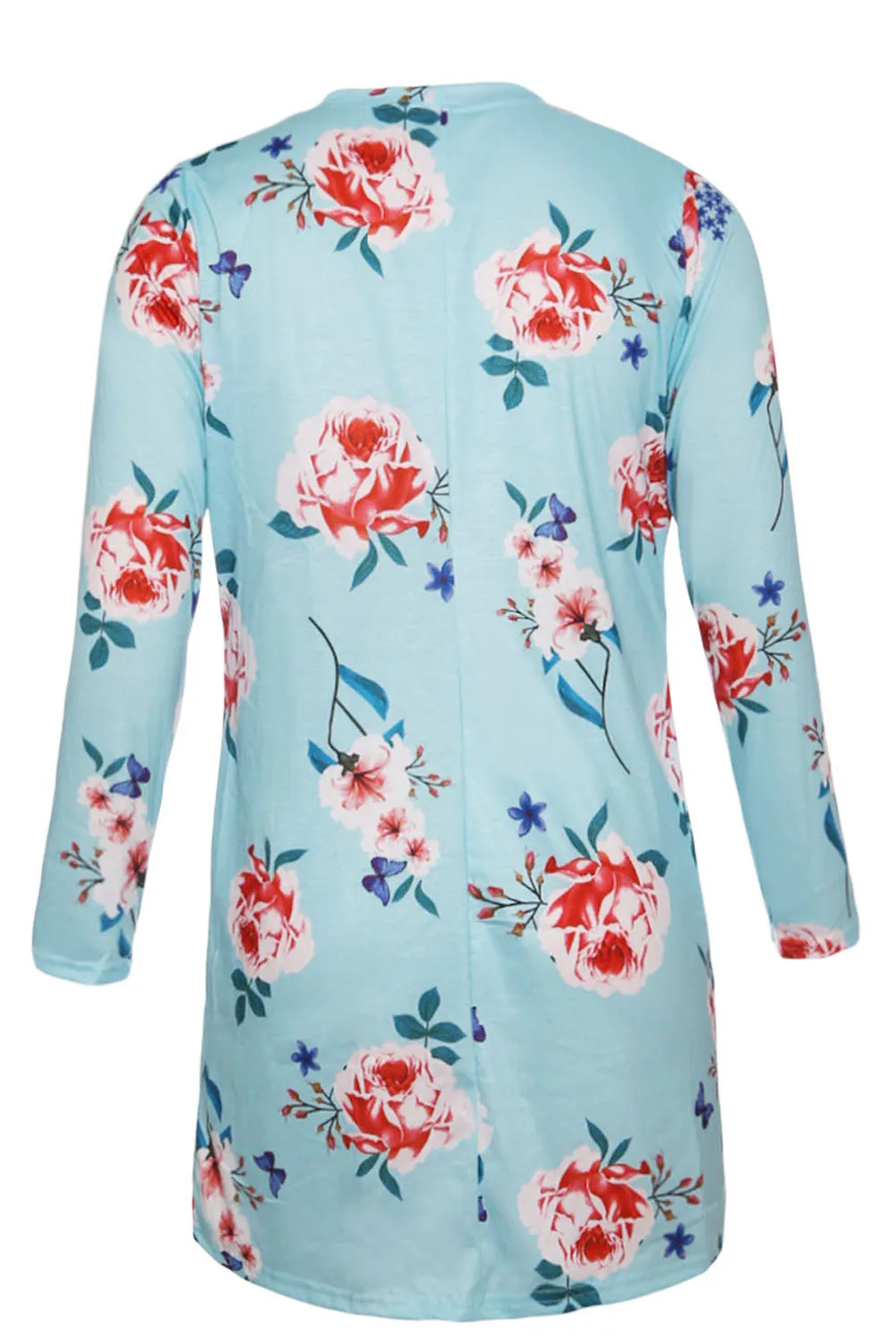 Mint Long Sleeve Floral Cardigan