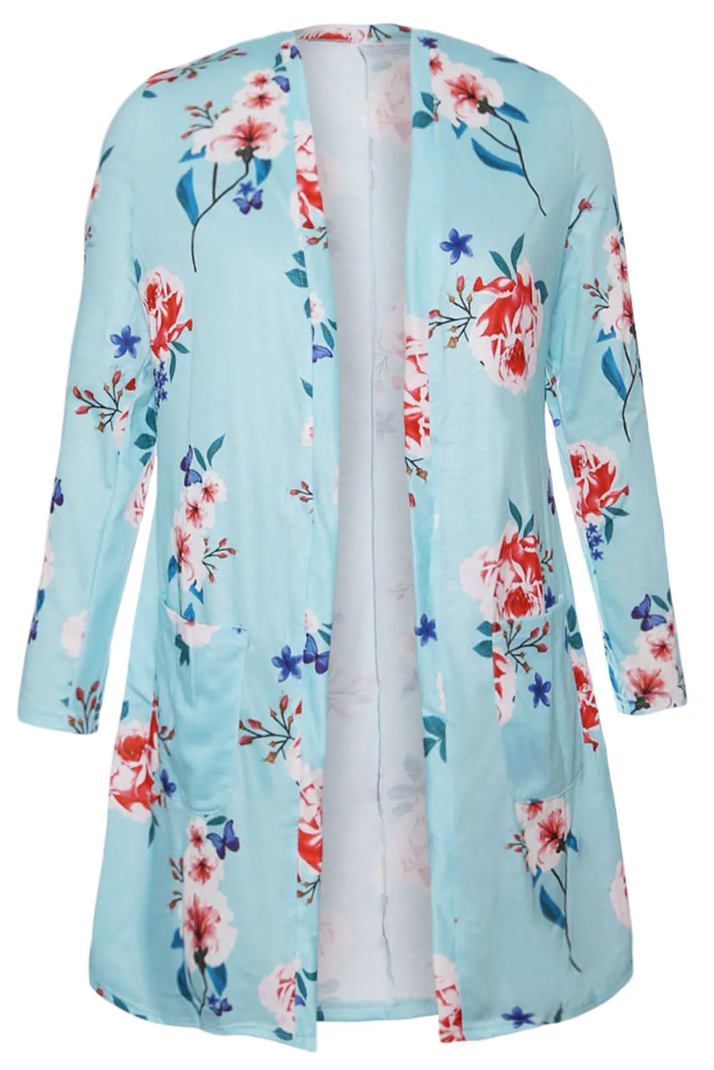 Mint Long Sleeve Floral Cardigan