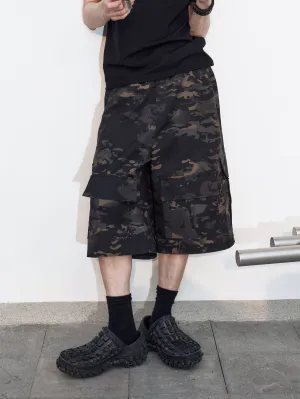 Multi-pocket casual shorts
