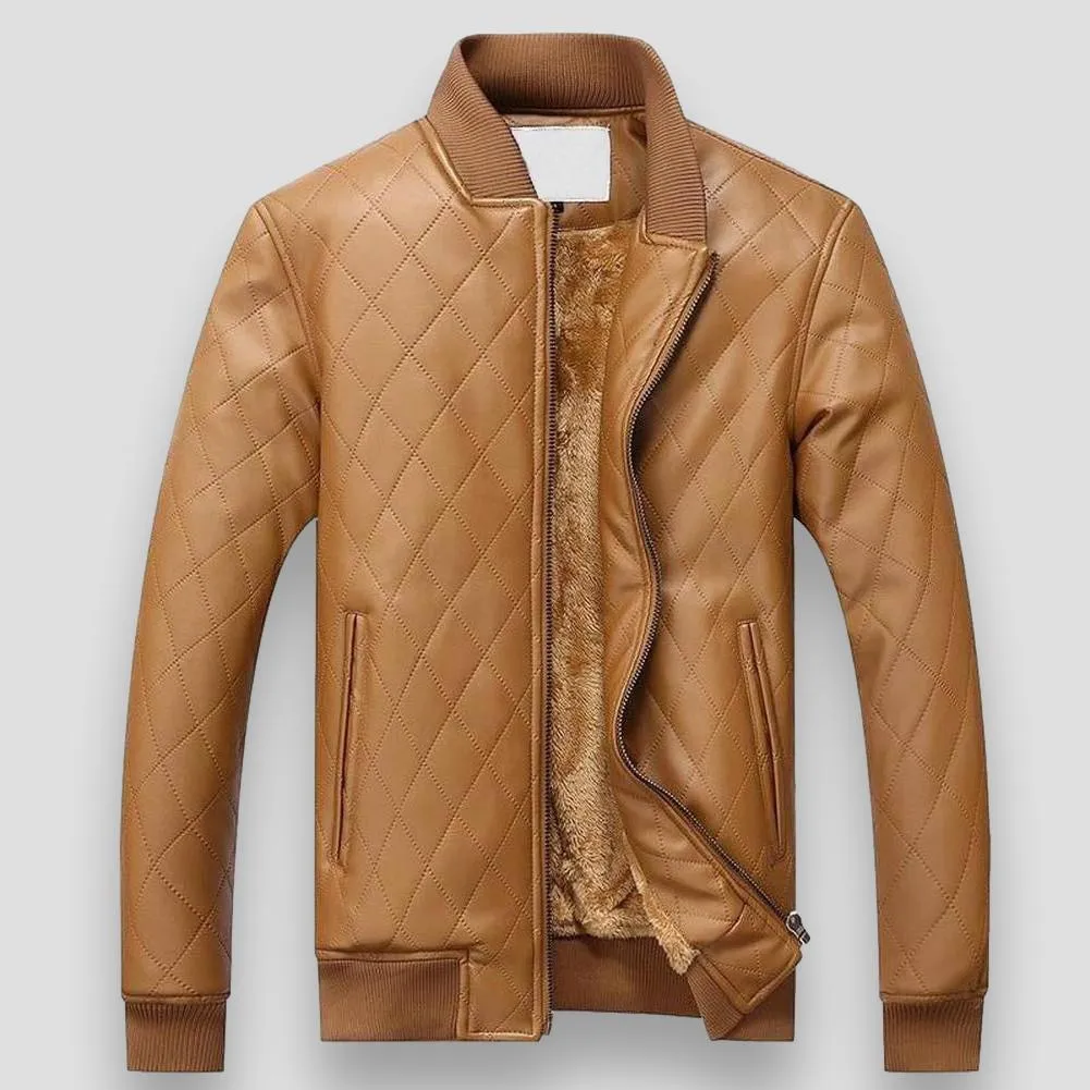 North Royal Jersey Leather Jacket