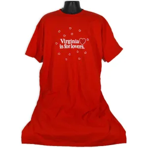 NSVA04R Night Shirt Virginia For Lovers Red