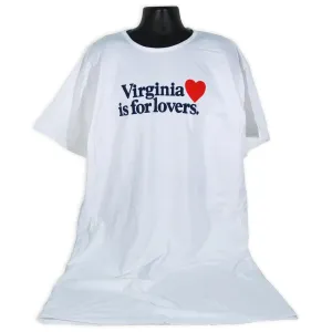 NSVA04W Night Shirt Virginia is for Lovers White