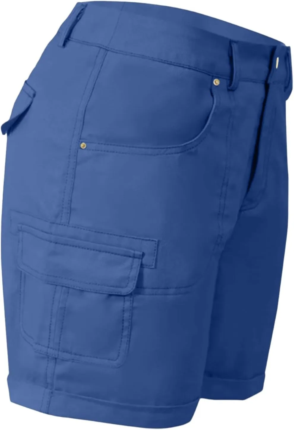 Outdoor Cargo Shorts Women Knee Length High Waisted Hiking Shorts with Pockets Casual Summer Trendy Denim Outfits